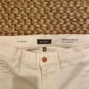 DL 1961 Hepburn Wideleg Jeans in eggshell